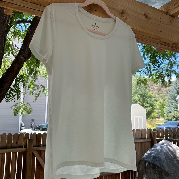 Athleta NWOT Mint Green Medium Short Sleeve Tee Shirt Workout Running Medium - Picture 8 of 16